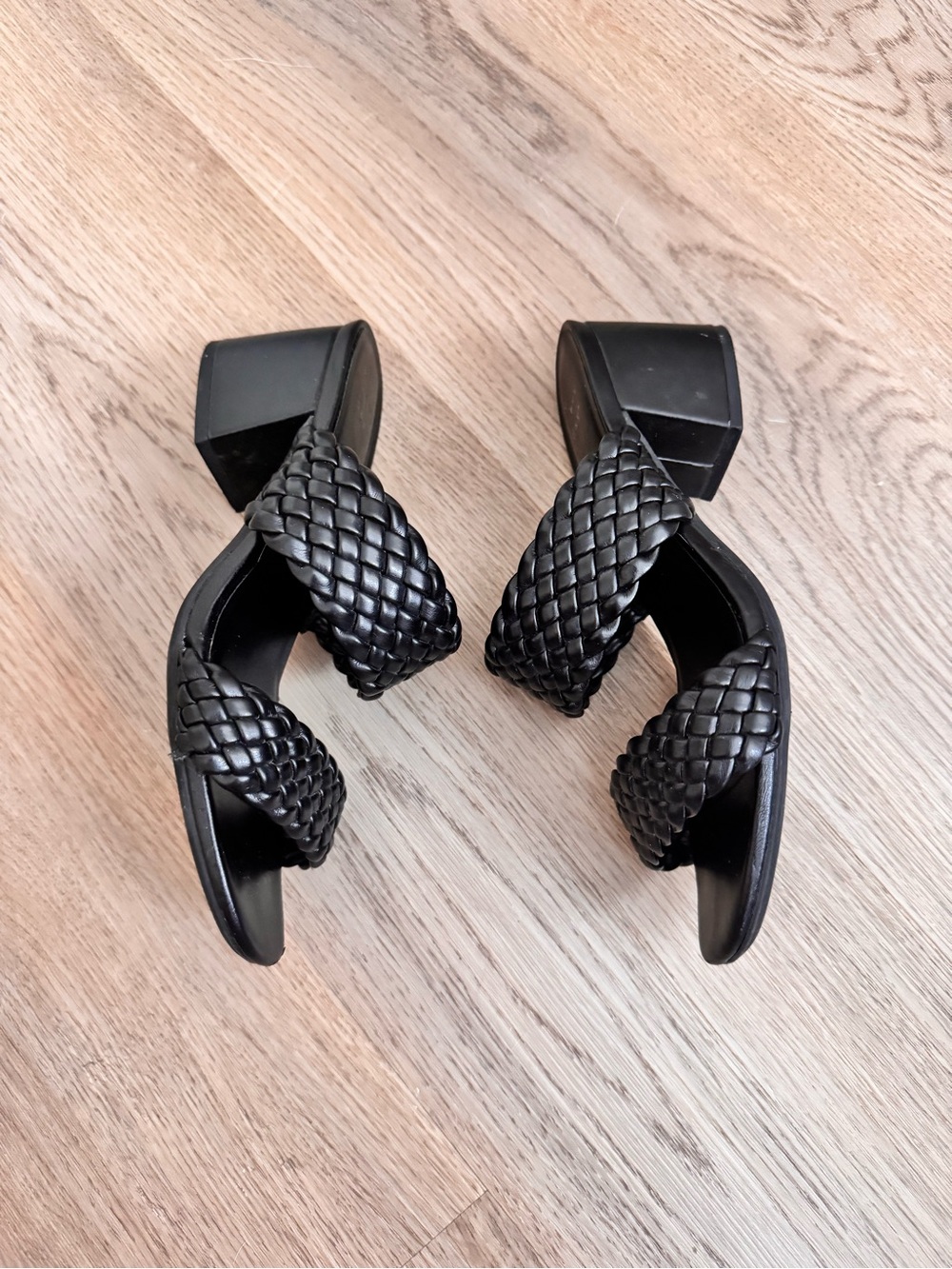 a new day Black Braided Double-Strap Heeled Sandals - Picture 3 of 4